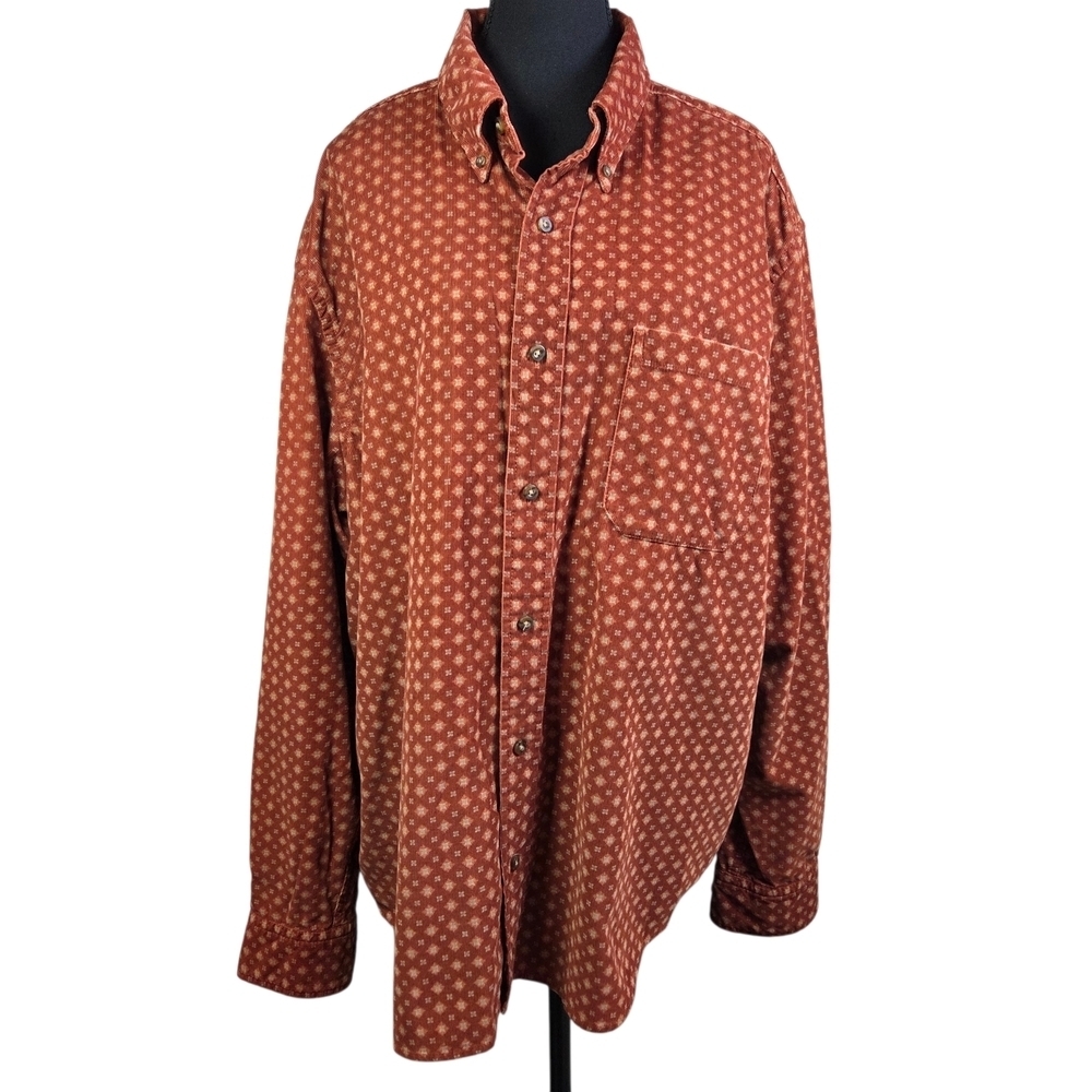 Eddie Bauer Corduroy Long Sleeve Button Up Shirt Size XL